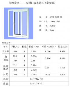 60型推拉窗